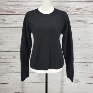 J.Crew Women's Black 100%Wool Long Sleeve Pullover Sweater Size Medium